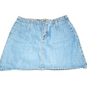 Liquid X women’s junior’s 5 vintage light wash denim jean skirt 100% cotton